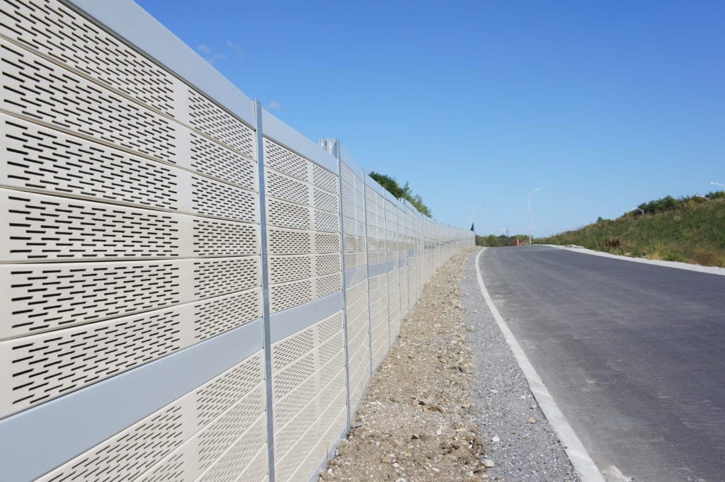 Highway-sound-barrier-wall