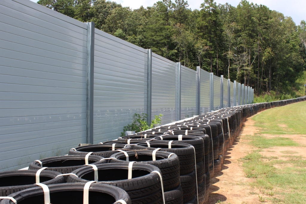 Race-track-sound-barrier-wall