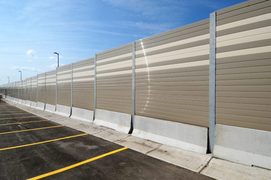 Structure-mounted-parking-lot-sound-barrier