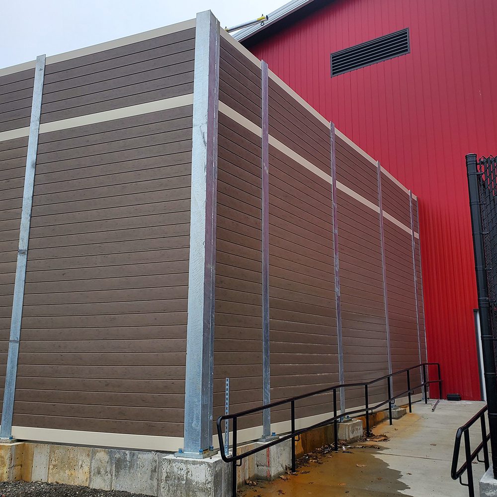 Exterior view of equipment enclosure double doors