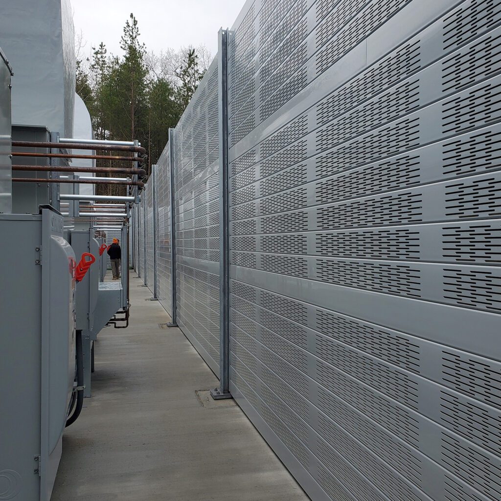 Interior view of equipment enclosure