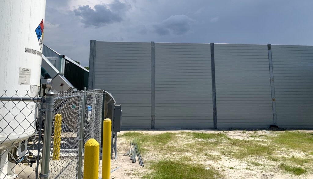 Exterior view of equipment enclosure