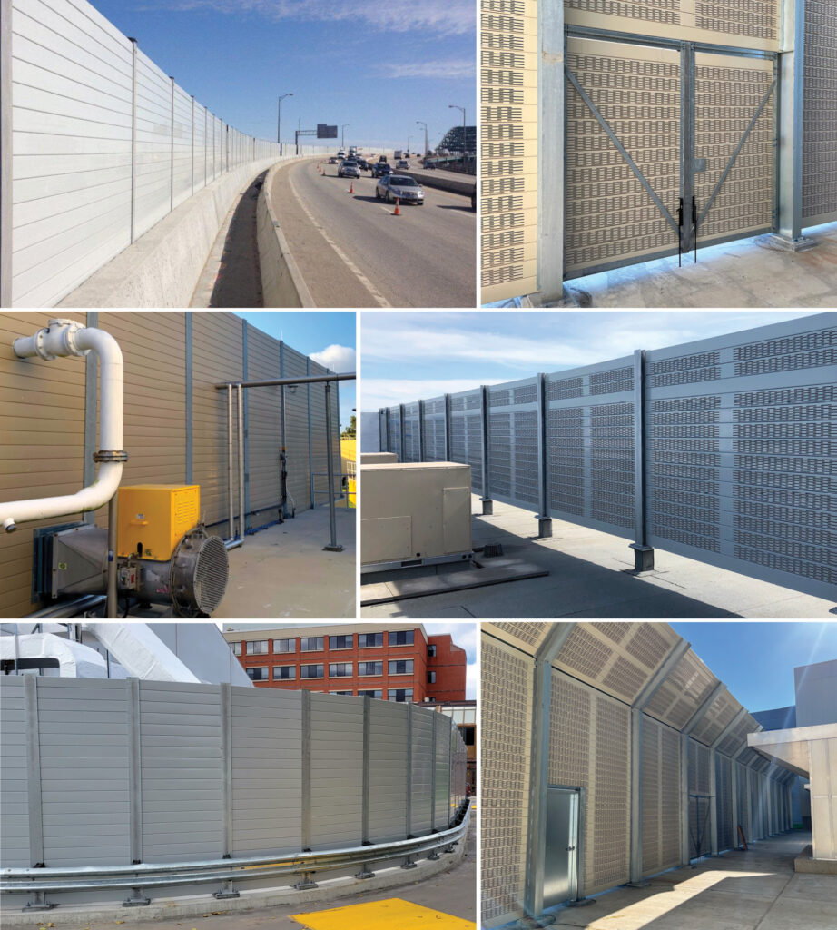 Images of PVC noise barrier wall versatility