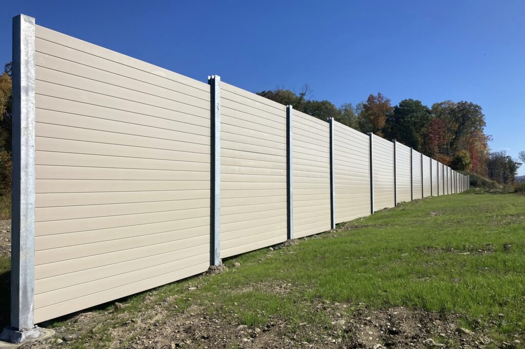 Distribution center sound walls with AIL Sound Walls