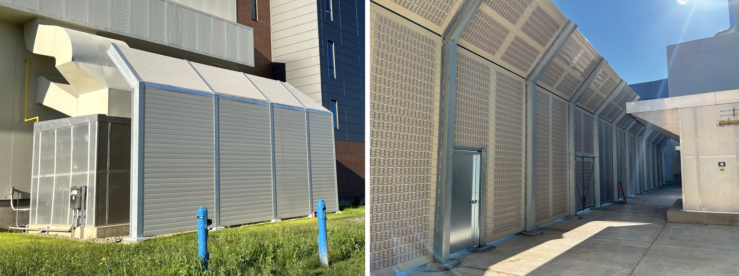 Exterior and interior views of another APEX equipment enclosure