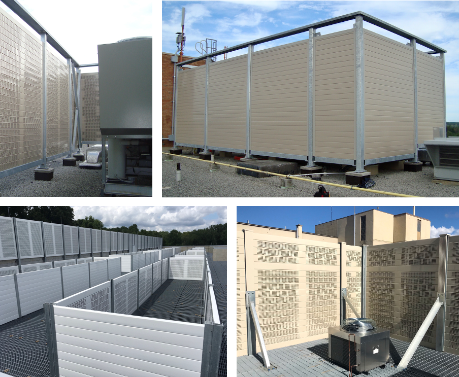 Rooftop HVAC equipment enclosures call for lightweight, versatile sound wall solutions