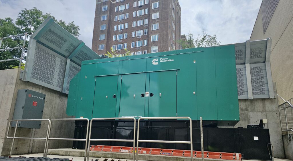 Wide view of sound barrier wall generator surround